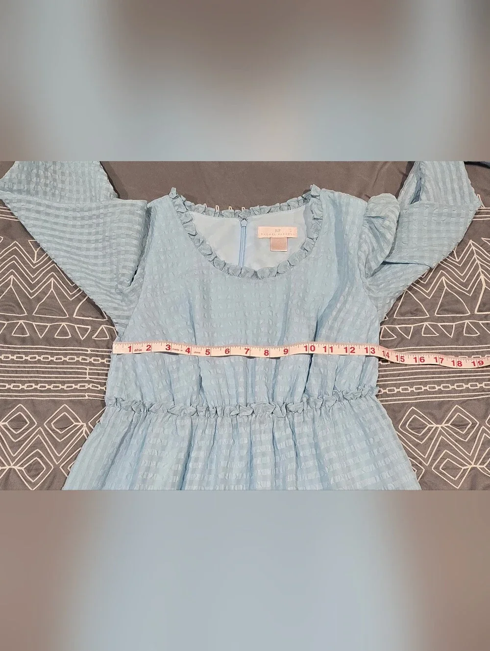 Rachel Parcell Empire Waist Tiered Maxi Dress In Light Blue Size XS - Picture 4 of 7